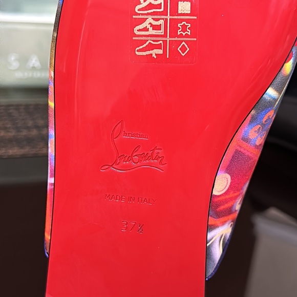 ⭐️⭐️⭐️SOLD ⭐️⭐️⭐️Christian Louboutin Navy Coolito Disco Mule Slippers - Picture 15 of 17